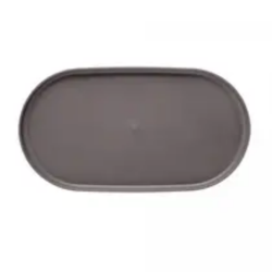 Travessa Oval Bambu PP Lines Cinza 21cm 220837 Lyor