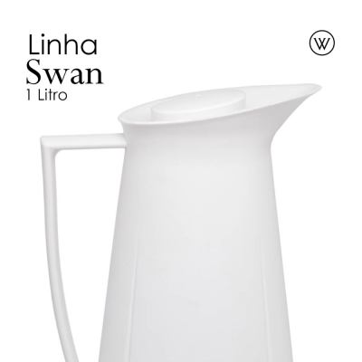 Garrafa Térmica de Plástico Swan Branca 1L - 29545 Wolff