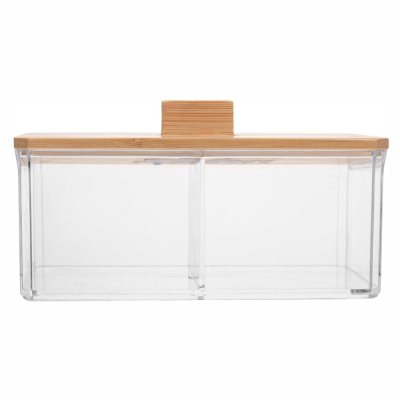 Caixa Organizadora Lyor Poliest C/ Tampa Bambu My Box 16Cm