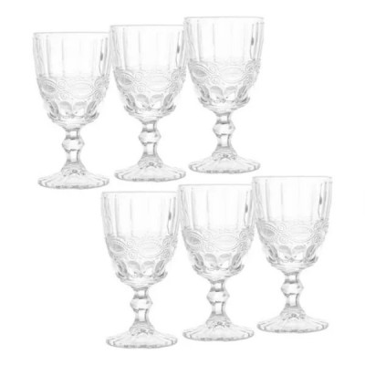 Conjunto 6 Taças de Água de Vidro Libélula 300ml - 6479 Lyor