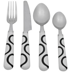 Faqueiro 24Pc Resina BR/PT Sg0034 Btc