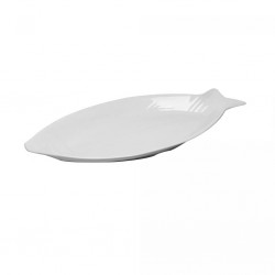 Travessa Melanina Peixe Branca 58x28Cm 20943 Wolff