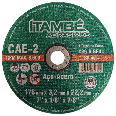 F - DISCO DE CORTE 7X1/8 ITAMBE