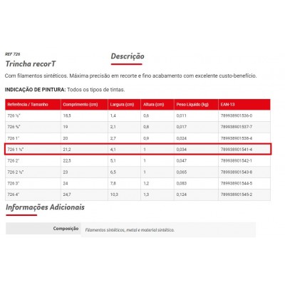 TRINCHA 726 1.1/2 CONDOR