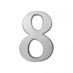 NUMERO RESIDENCIAL 8 ALUMINIO GLOBAL PLASTIC