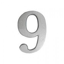 NUMERO RESIDENCIAL 9 ALUMINIO GLOBAL PLASTIC