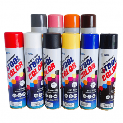 F - TINTA SPRAY 350ML AMARELO TOOLCOLOR