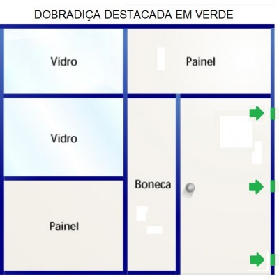 F - DOBRADICA DIVISORIA PRETA