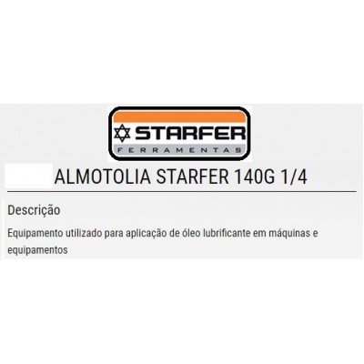 Almotolia C/Gatilho 140Gr 1/4 Starfer