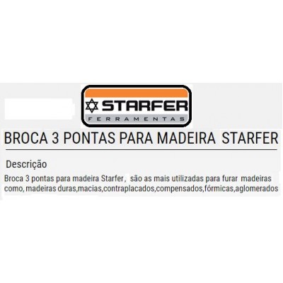 Broca 3Pt P/Mad 08Mm Starfer