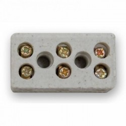 CONECTOR PORC TRIPOLAR 6MM 10A MELFI