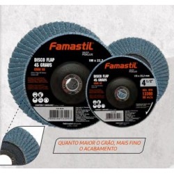 DISCO FLAP 4.1/2 GRÃO 040 LIXA AZUL FAMASTIL