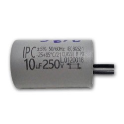 CAPACITOR 10UF 250V 02 FIOS DELTA