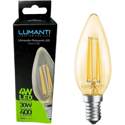 LAMP VELA VINTAGE C35 LED 4W 2400K LUMANTI