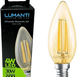 LAMP VELA VINTAGE C35 LED 4W 2400K LUMANTI