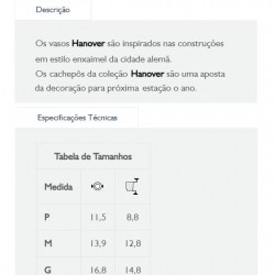 VASO CERAM HANOVER MOST 13 JAPI