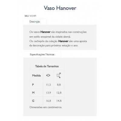 VASO CERAM HANOVER MOST 16 JAPI