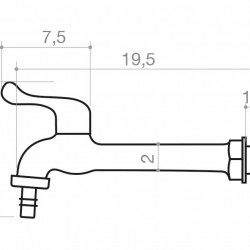 TORN PIA ALAVANCA 18CM ABS BR 2778 CIVITT