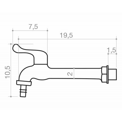 TORN PIA ALAVANCA 18CM ABS BR 2778 CIVITT