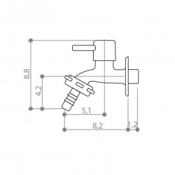 TORN TANQUE ALAVANCA METAL CR 3605 CIVITT