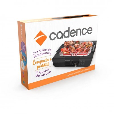 Churrasqueira Elétrica Grill Menu Grl810 Preta Cadence 110v