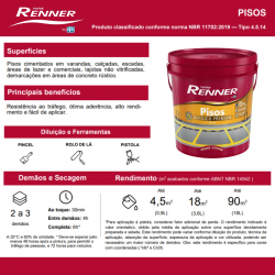 TINTA PISO VERMELHO SEGURANCA FSC 18L RENNER