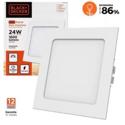 PAINEL LED 24W EMB QUAD 3000K BR SLIM B&D