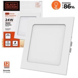 PAINEL LED 24W EMB QUAD 3000K BR SLIM B&D