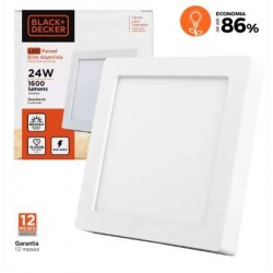 PAINEL LED 24W SOB QUAD 3000K BR SLIM B&D