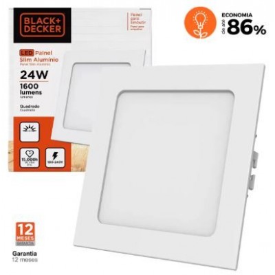 PAINEL LED 24W EMB QUAD 4000K BR SLIM B&D