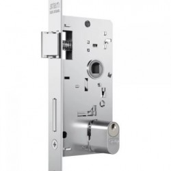 FECHADURA 803/37 ROSETA  INOX STAM