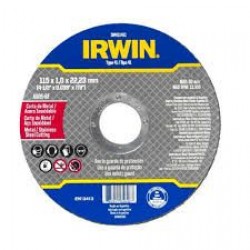 DISCO DE CORTE METAL/INOX 4.1/2 - 1MMX7/8 IRWIN