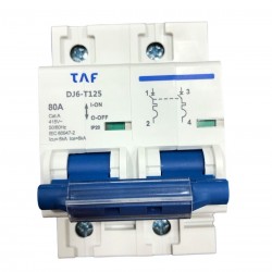 DISJUNTOR BIPOLAR 80A 6KA DIN TAF