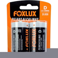 PILHA ALCALINA GRANDE D C/2 FOXLUX