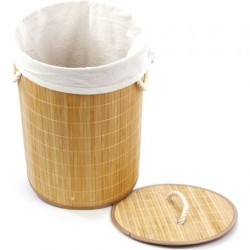 F - CESTO BAMBU C/TAMPA RED CLARA BM23263 MIMO