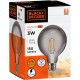 O - LAMPADA LED FILAMENTO G125 BLACK 03W 2200K B&D