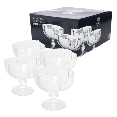 Conjunto De 4 Taças De Vidro Para Sobremesa, 20596 Wolff