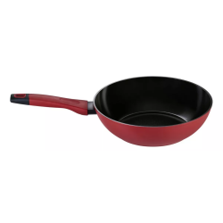 Panela Wok 28cm Alumínio Forjado 28cm Vermelho Oxford