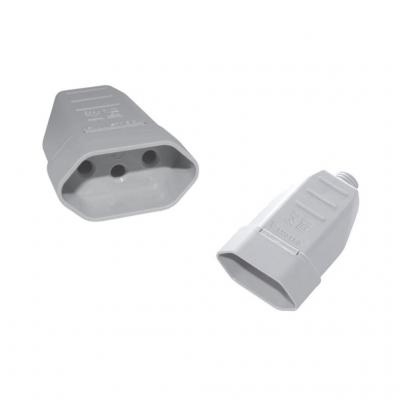 PLUGUE FEMEA 2P 10A BR LUSTER