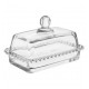 Manteigueira de Cristal com Tampa Pearl 17x10,5x10cm Wolff