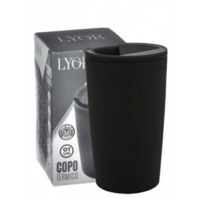 Copo Térmico de Bambu com Parede Dupla e Tampa 500ml LYOR