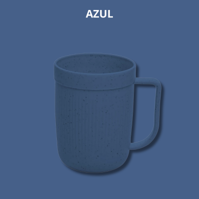 Caneca Lyor PP Bambu Stripes 340Ml Azul 5932