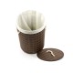 Cesto De Bambu Com Tampa Redondo Escuro Bm23264 Mimo
