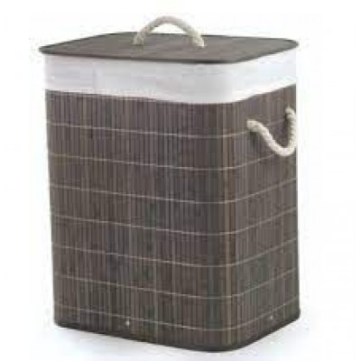 F - CESTO BAMBU C/TAMPA RET ESCURO BM19233 MIMO