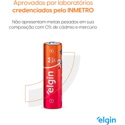 F - PILHA ZINCO CARVAO AA BLISTER C/40 ELGIN