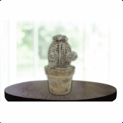 Cacto Decorativo em Resina Marrom BTC