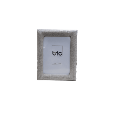 Porta Retrato Rústico 18x13 cm MDF Tecido Bege BTC