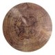 Sousplat Redondo Mesa Posta Elegante Estampa Madeira 1Pc BTC