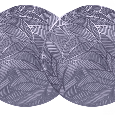 Jogo Americano Folhado Redondo Prata Mesa Posta 1 Pc BTC