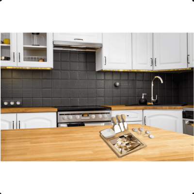 Conjunto 10 Peças Facas e Tábuas para Queijo YH0032 BTC